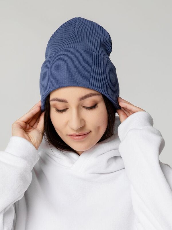 Шапка Real Rib, синяя (черника) арт.15547.44