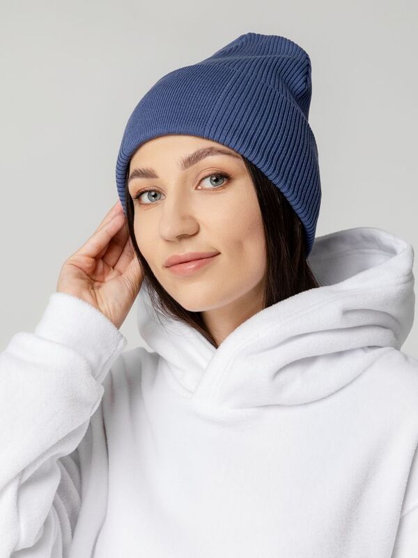 Шапка Real Rib, синяя (черника) арт.15547.44