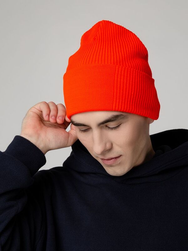 Шапка Real Rib, красно-оранжевая арт.15547.56