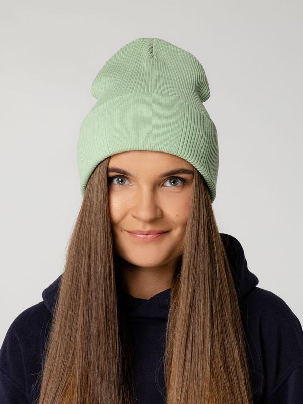 Шапка Real Rib, зеленая (мятная) арт.15547.95