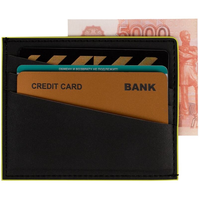 Картхолдер Multimo, черный с желтым арт.17523.38