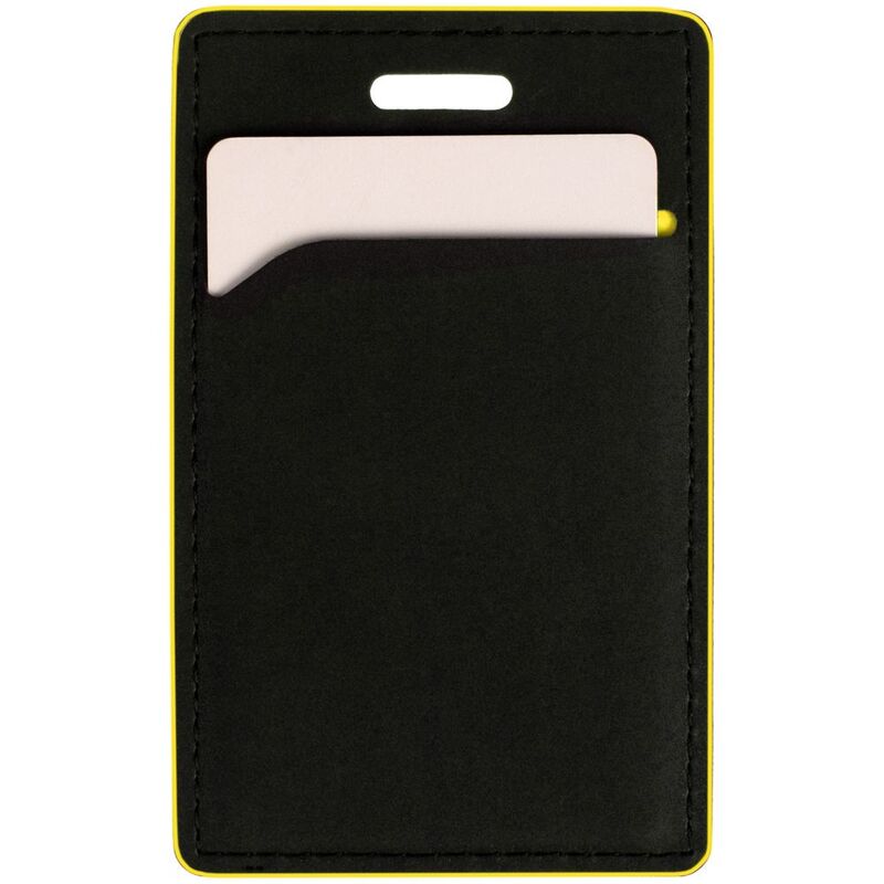 Чехол для пропуска Multimo, черный с желтым арт.17623.38