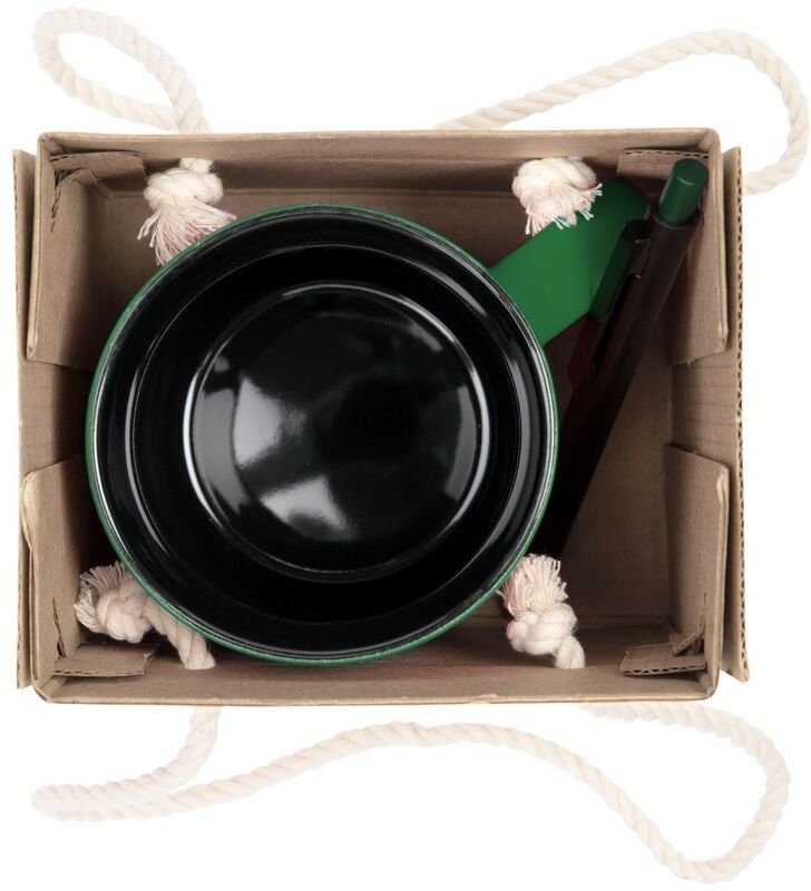 Набор Color Block: кружка и ручка, зеленый с черным арт.14345.93