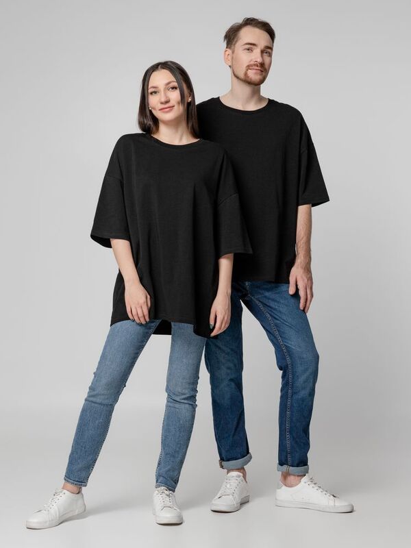 Футболка унисекс оверсайз Crosstown, черная арт.15213.30