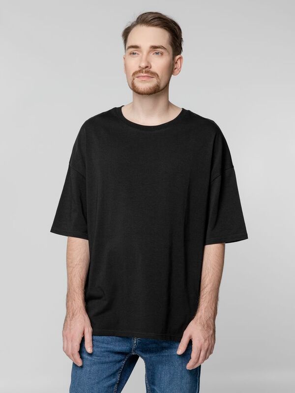 Футболка унисекс оверсайз Crosstown, черная арт.15213.30