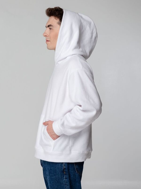 Худи флисовое унисекс Manakin, белое арт.14366.60