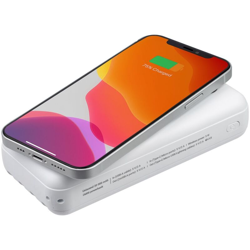 Внешний аккумулятор Omni XL 20000 мАч, белый арт.24007.60