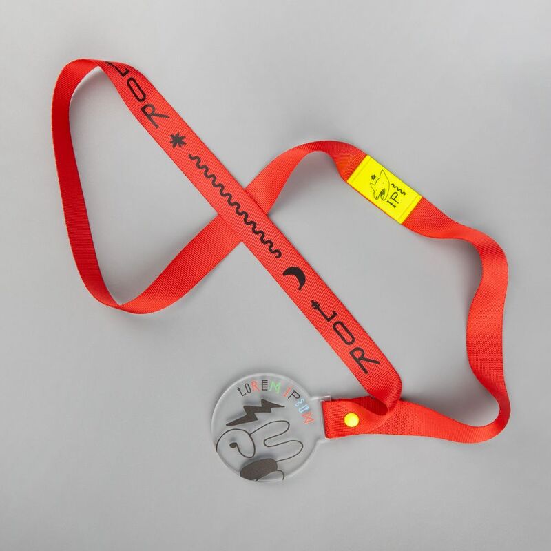 Лейбл из ПВХ Dzeta, XS, желтый неон арт.13916.89