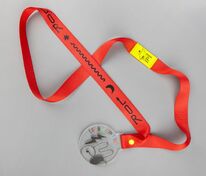 Лейбл из ПВХ Dzeta, XS, желтый неон арт.13916.89