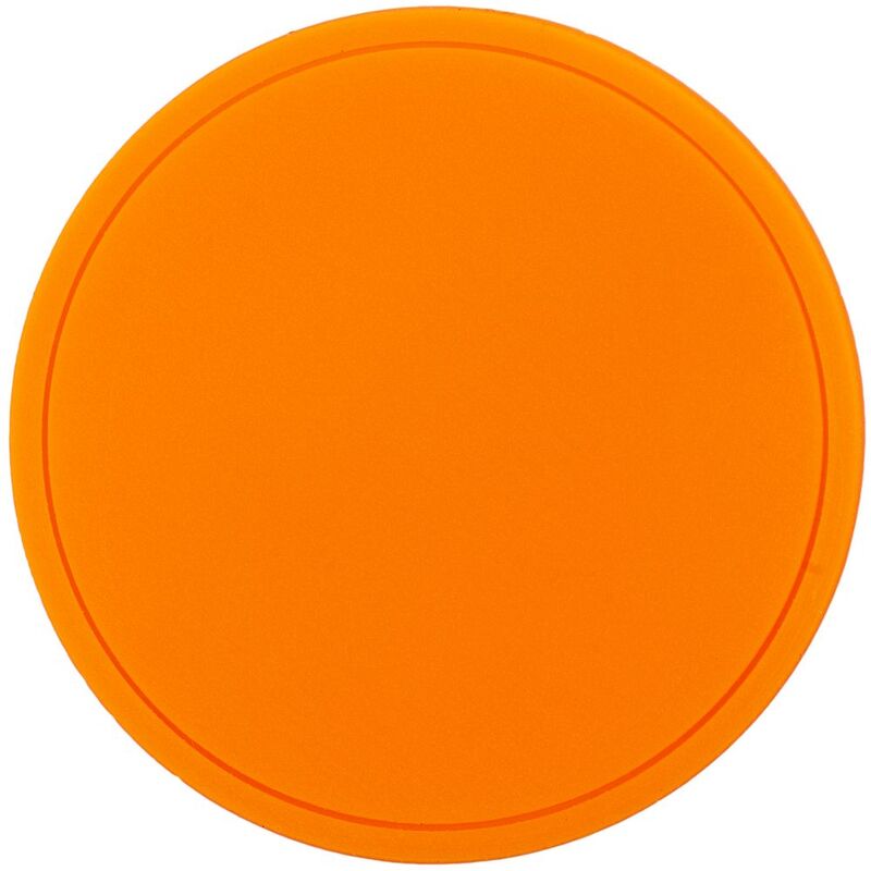 Лейбл из ПВХ Dzeta Round, L оранжевый неон арт.15354.22