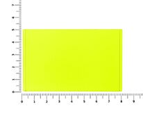 Лейбл из ПВХ Dzeta, ХL, желтый неон арт.15355.89