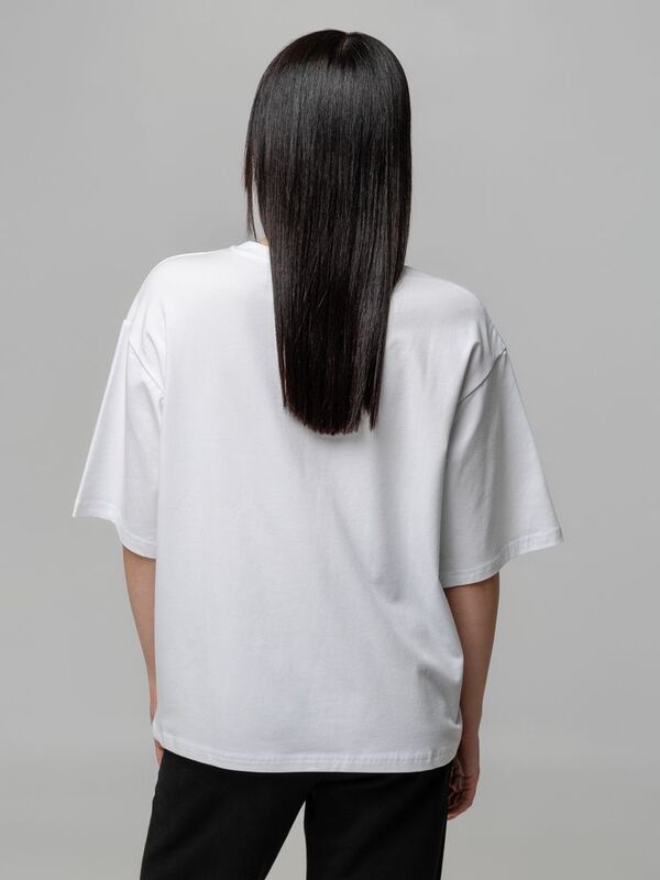 Футболка унисекс оверсайз Street Vibes, молочно-белая арт.16900.60