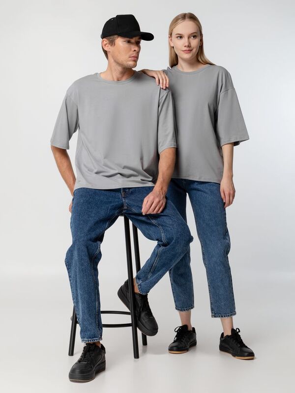 Футболка унисекс оверсайз Street Vibes, серая арт.16900.11