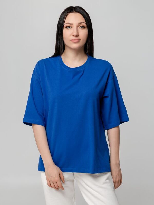 Футболка унисекс оверсайз Street Vibes, ярко-синяя арт.16900.44