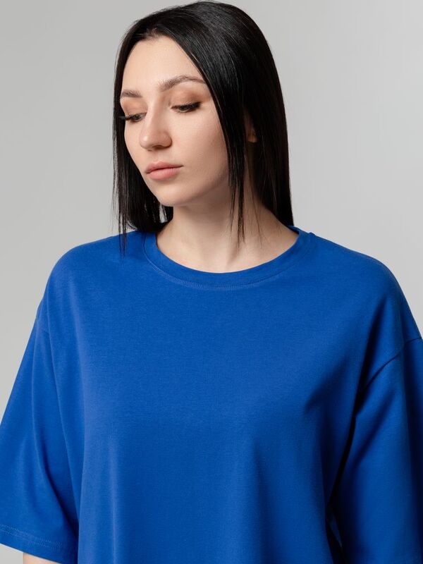 Футболка унисекс оверсайз Street Vibes, ярко-синяя арт.16900.44