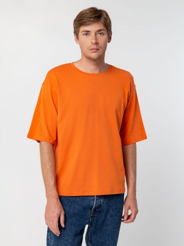 Футболка унисекс оверсайз Street Vibes, оранжевая арт.16900.20