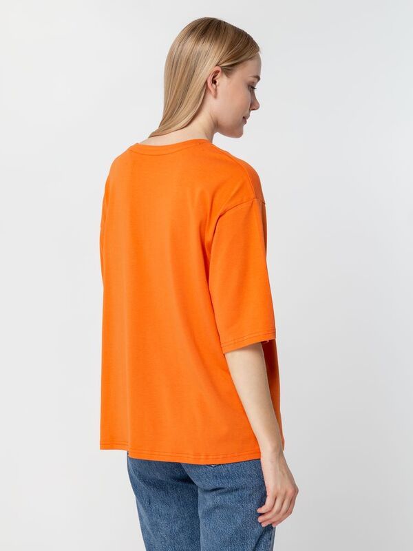 Футболка унисекс оверсайз Street Vibes, оранжевая арт.16900.20