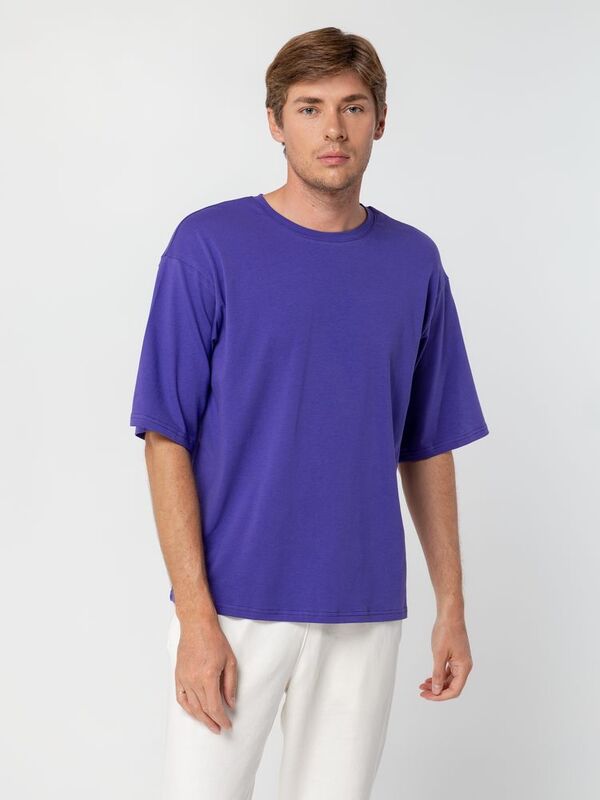 Футболка унисекс оверсайз Street Vibes, фиолетовая арт.16900.77