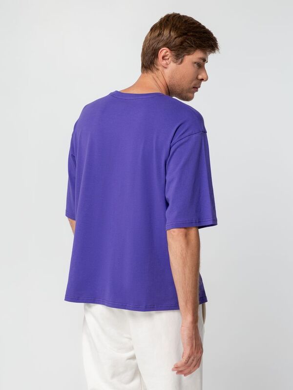 Футболка унисекс оверсайз Street Vibes, фиолетовая арт.16900.77