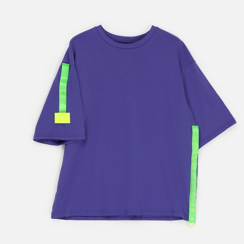 Футболка унисекс оверсайз Street Vibes, фиолетовая арт.16900.77