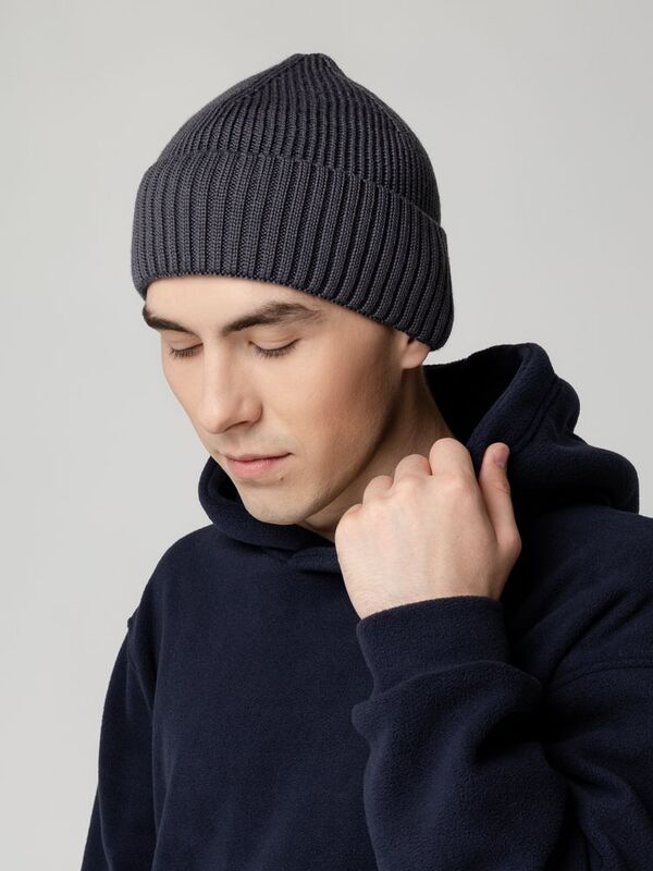 Шапка Hinge, темно-серая (графит) арт.16776.13