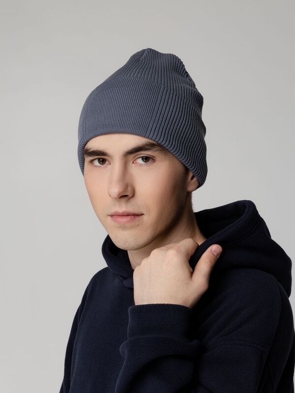 Шапка Real Rib, серая арт.15547.13
