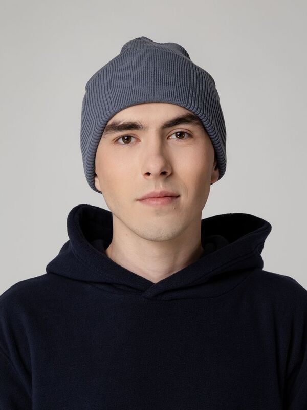 Шапка Real Rib, серая арт.15547.13