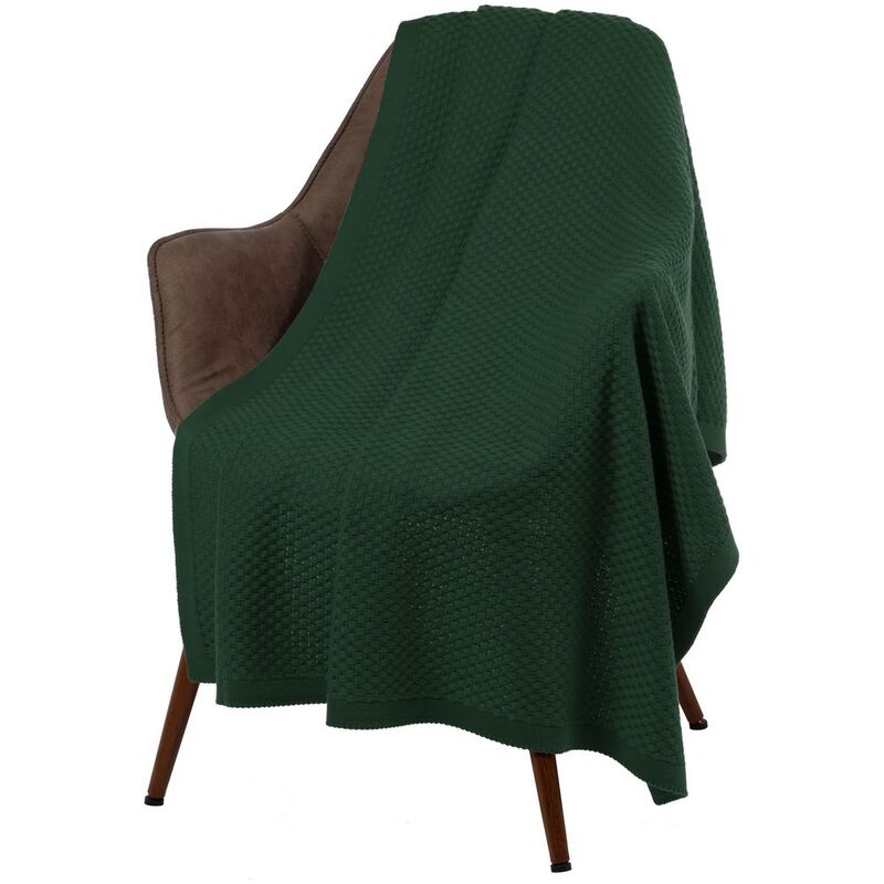 Плед Sheerness, темно-зеленый арт.14744.99