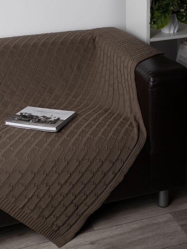 Плед Trenza, коричневый (какао) арт.23348.53