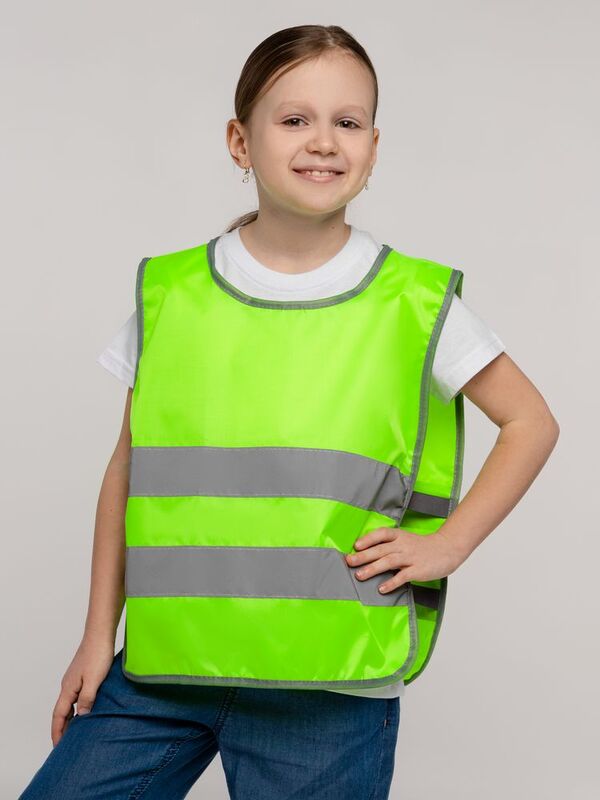 Жилет светоотражающий детский С-2.001Н, желтый неон арт.17474.80