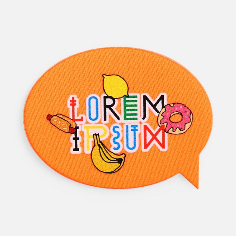 Наклейка тканевая Lunga Bubble, M, оранжевый неон арт.17902.22