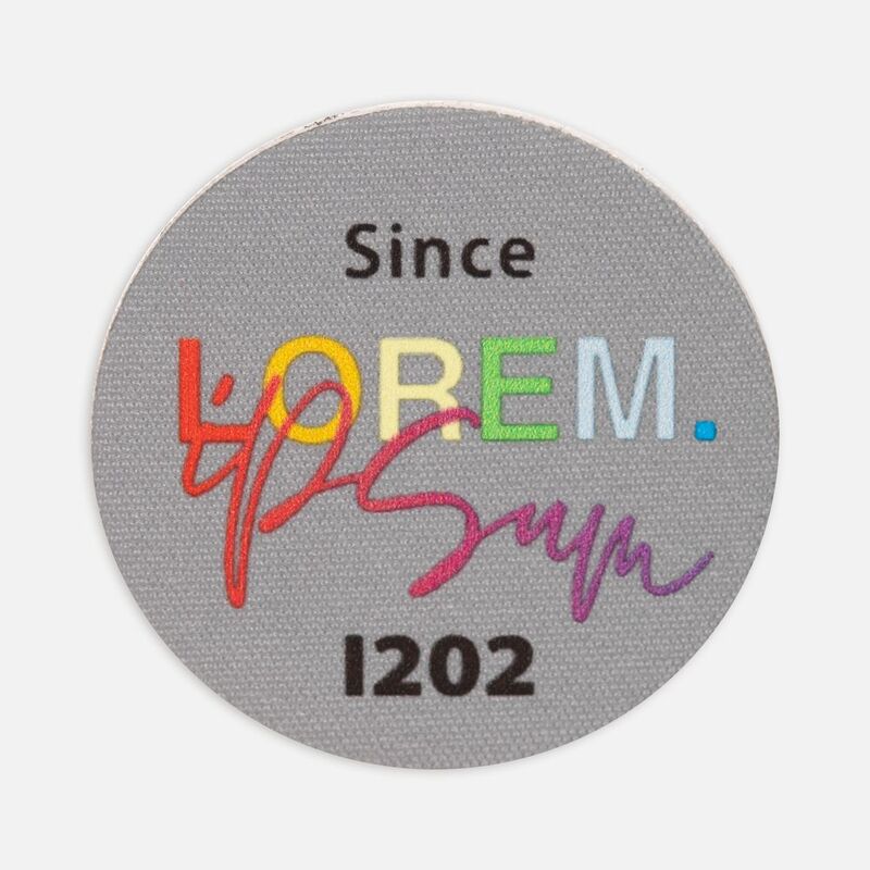 Наклейка тканевая Lunga Round, M, серая арт.17901.10