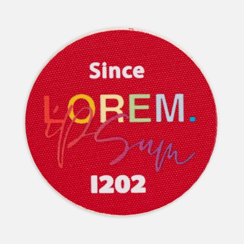 Наклейка тканевая Lunga Round, M, красная арт.17901.50