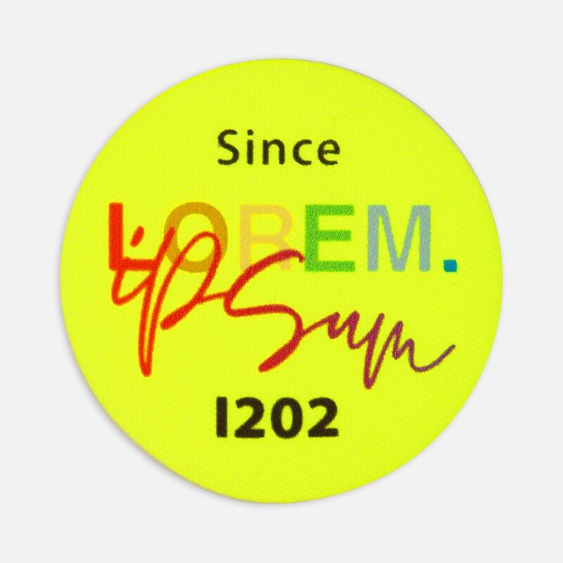 Наклейка тканевая Lunga Round, M, желтый неон арт.17901.89