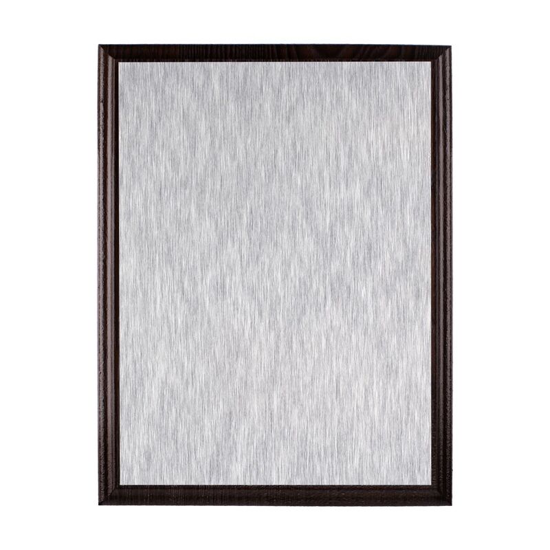 Плакетка Plaque, малая, венге с серебристой пластиной арт.15517.02