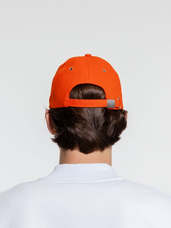 Бейсболка Classic, оранжевая с белым кантом арт.15848.20