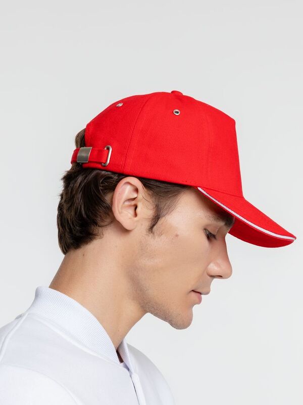 Бейсболка Classic, красная с белым кантом арт.15848.50