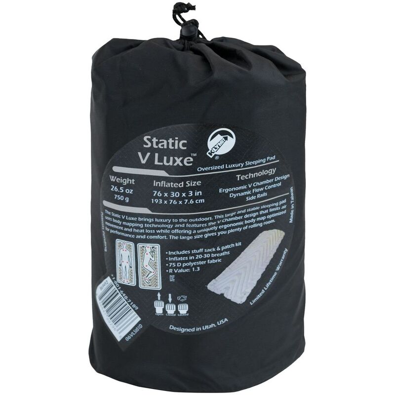 Надувной коврик Static V Luxe, серый арт.14670.11