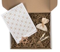 Набор для упаковки подарка Adorno, белый с бежевым арт.15651.12