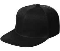 Бейсболка Snapback с прямым козырьком, черная арт.15948.30