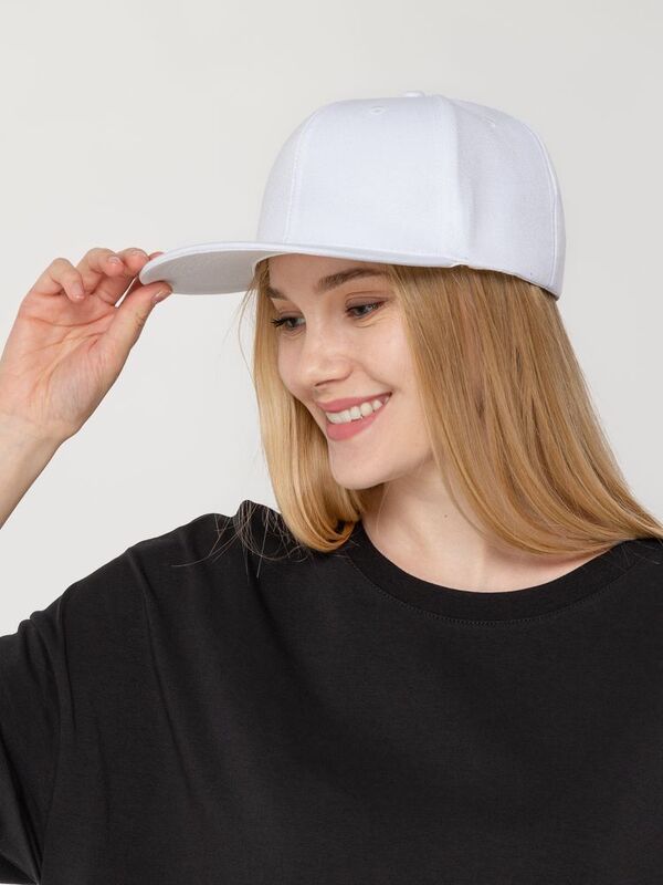 Бейсболка Snapback с прямым козырьком, белая арт.15948.60