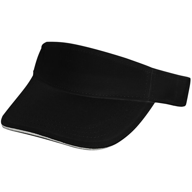 Козырек Active, черный с белым кантом арт.15429.30