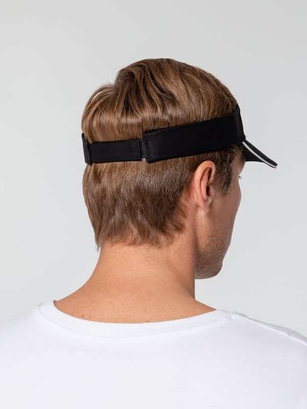 Козырек Active, черный с белым кантом арт.15429.30