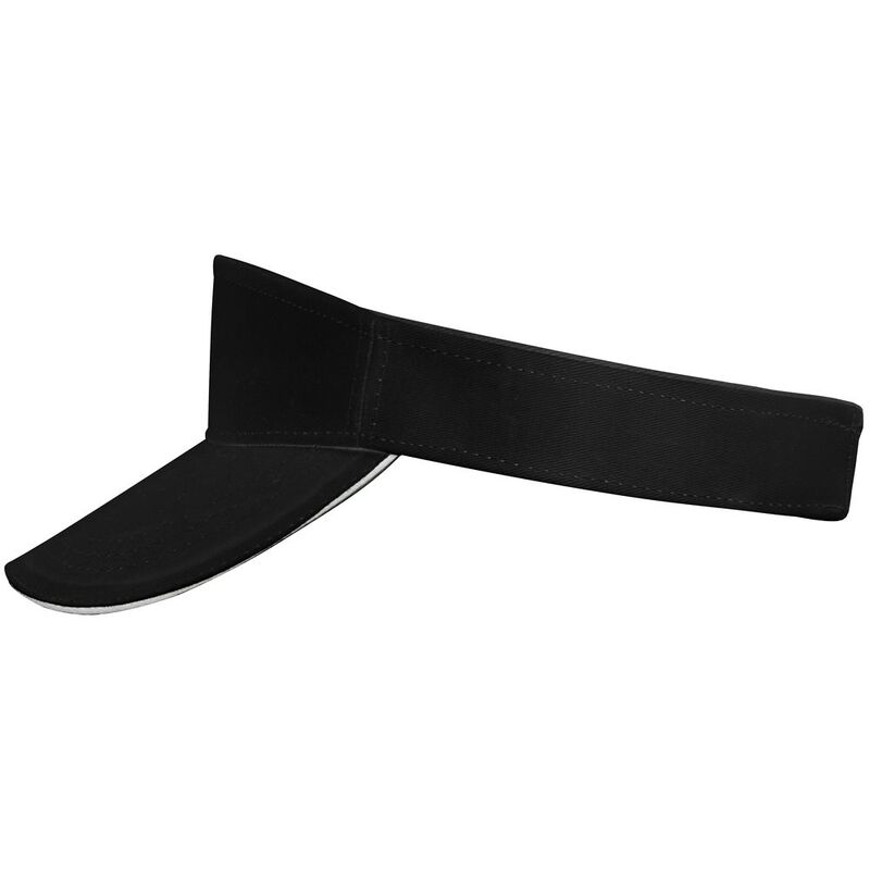 Козырек Active, черный с белым кантом арт.15429.30