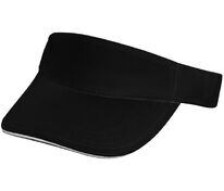 Козырек Active, черный с белым кантом арт.15429.30