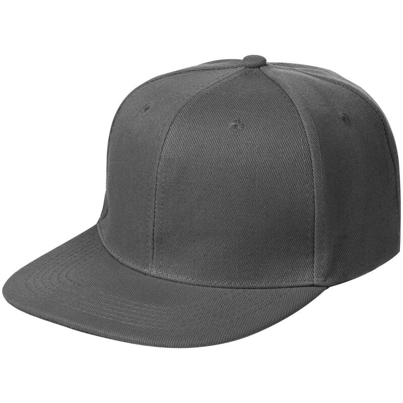 Бейсболка Snapback с прямым козырьком, серая арт.15948.10