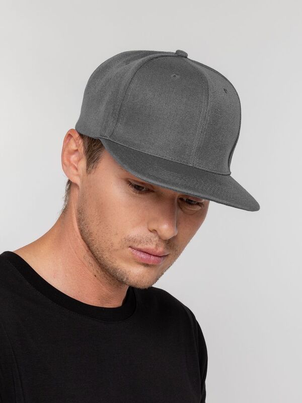 Бейсболка Snapback с прямым козырьком, серая арт.15948.10