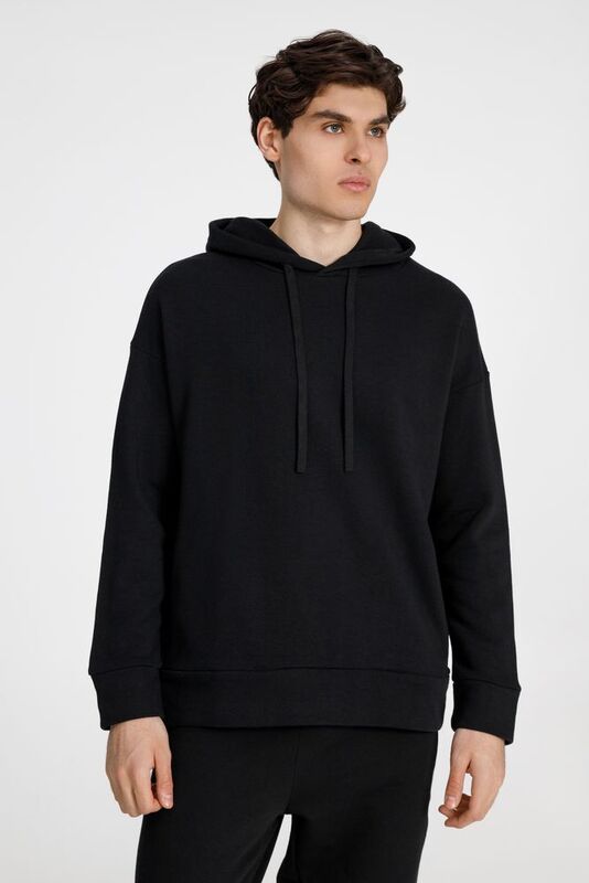 Худи унисекс H2, черное арт.15431.30