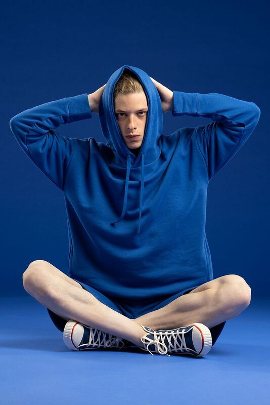 Худи унисекс H2, синее арт.15431.40