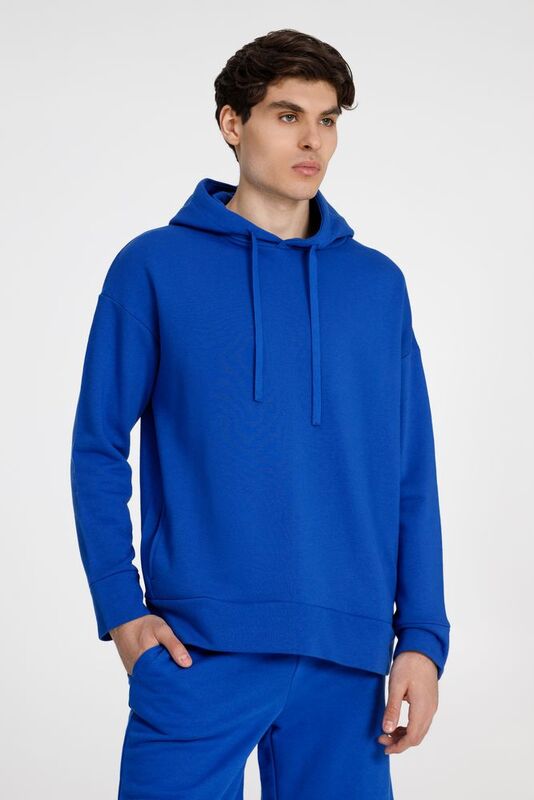 Худи унисекс H2, синее арт.15431.40